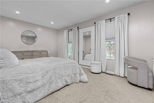 view of carpeted bedroom