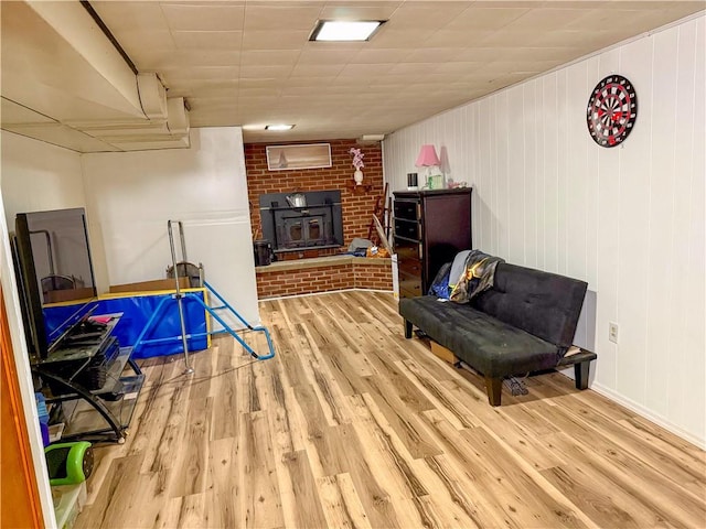 rec room featuring wood-type flooring