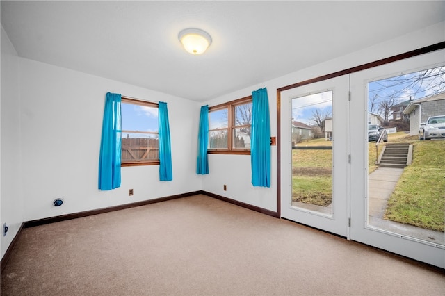 view of carpeted empty room