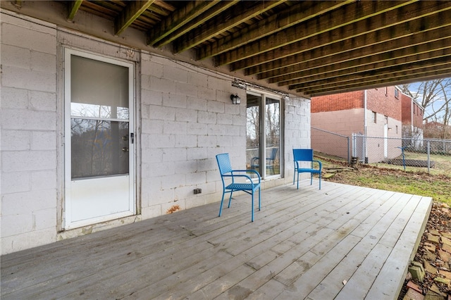 view of wooden deck