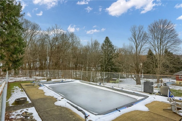 view of snowy yard