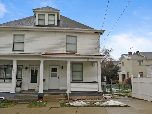 view of front of house featuring covered porch