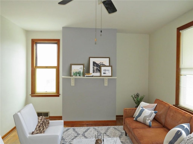 interior space with plenty of natural light and light wood-type flooring