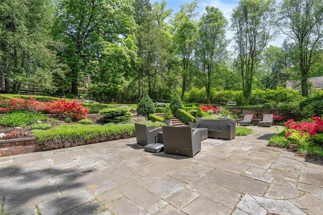 430 Woodland Rd, Edgeworth, PA 15143 - view of patio with an outdoor living space and view of wooded area