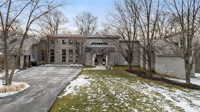 view of front of property with stone siding