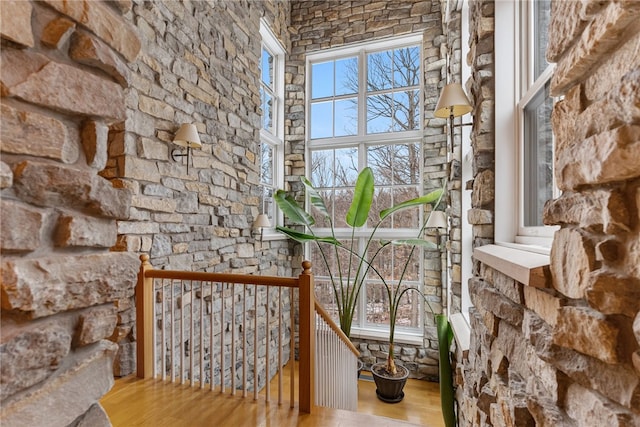 interior space featuring wood finished floors