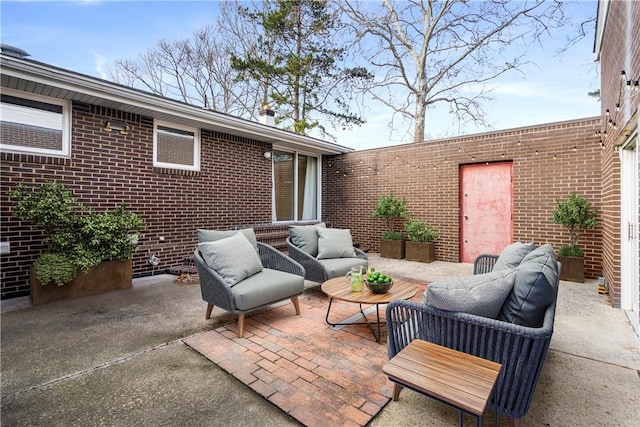 view of patio with outdoor lounge area