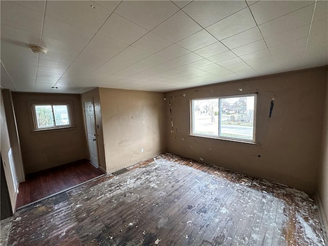 interior space with hardwood / wood-style flooring and a wealth of natural light