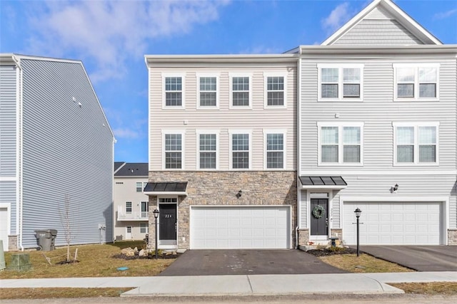 view of property featuring a garage