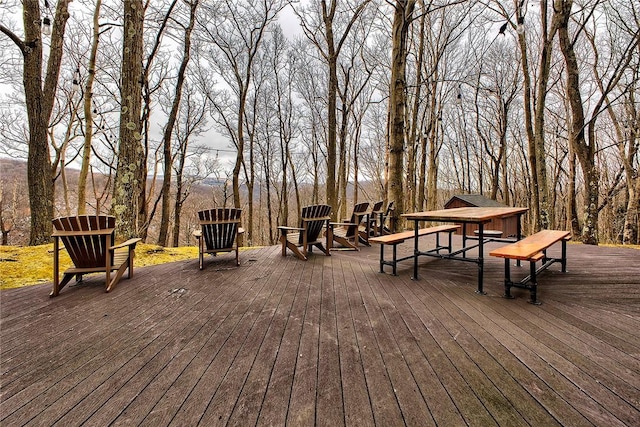 view of wooden terrace