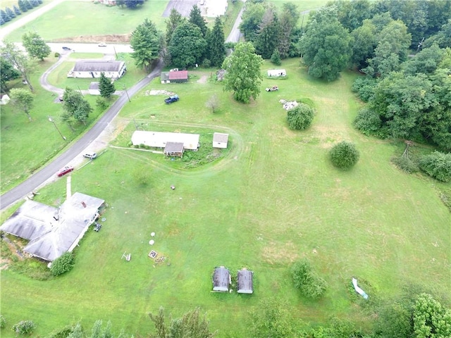 aerial view featuring a rural view