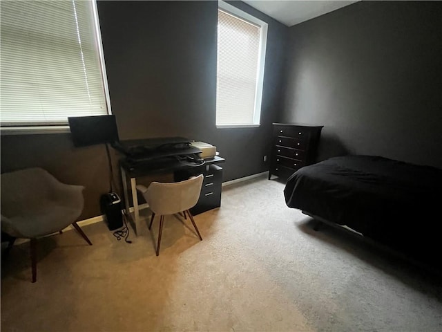 view of carpeted bedroom