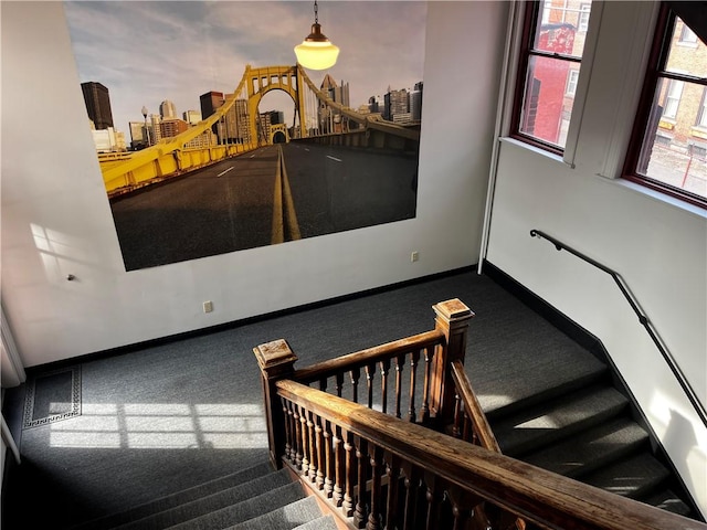 stairs with carpet