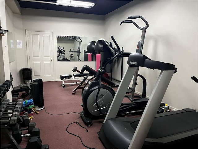 view of workout area