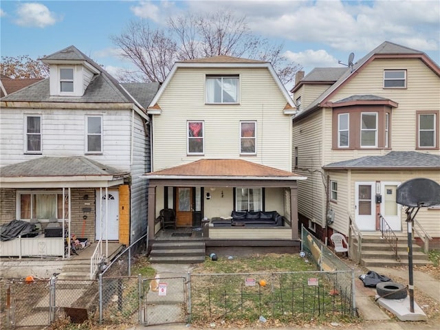 view of front of home featuring a porch