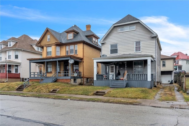 view of front of house with covered porch