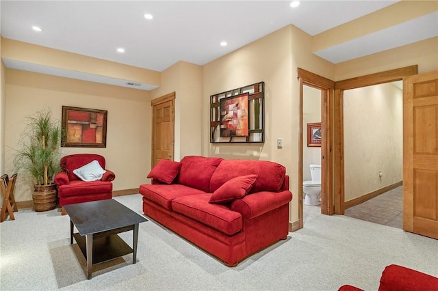 view of carpeted living room