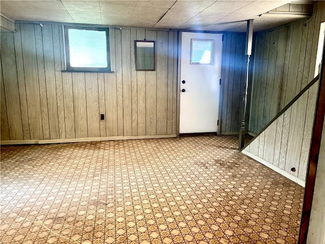 119 Whitestown Rd, Twp Of But Se, PA 16045 - below grade area featuring wood walls and baseboards
