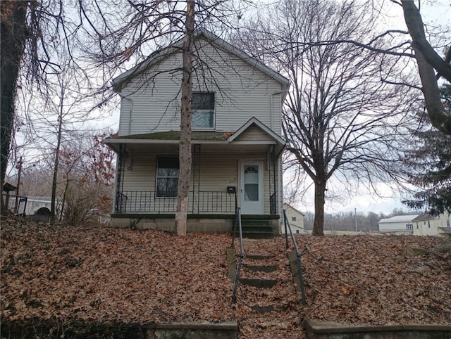 view of front of house with covered porch