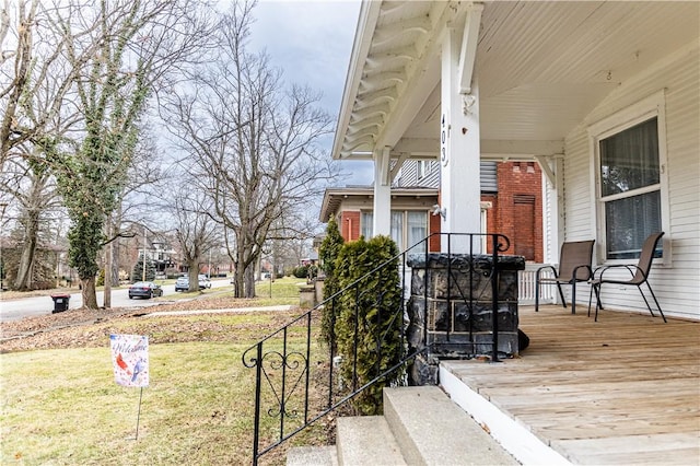 exterior space with a porch