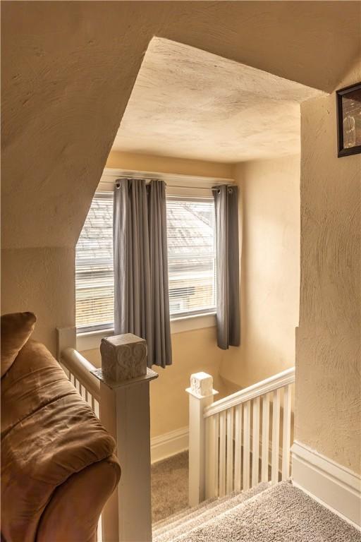 interior space with carpet floors and a healthy amount of sunlight