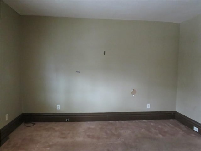 view of carpeted empty room