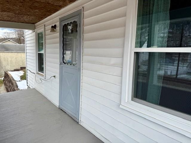 view of doorway to property