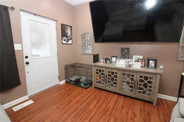 entrance foyer featuring hardwood / wood-style floors