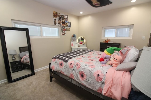 view of carpeted bedroom