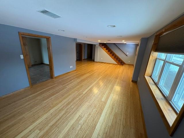empty room featuring light hardwood / wood-style flooring