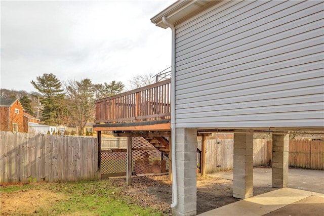 exterior space with a wooden deck