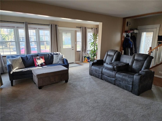 view of carpeted living room