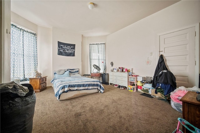 bedroom with carpet