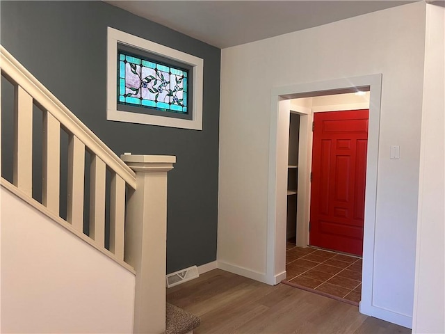 interior space featuring dark hardwood / wood-style flooring