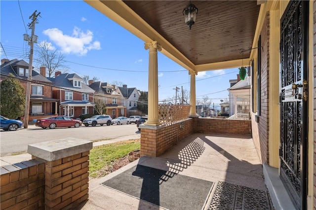 view of patio / terrace featuring covered porch