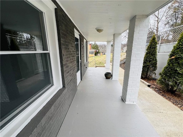 view of patio featuring covered porch