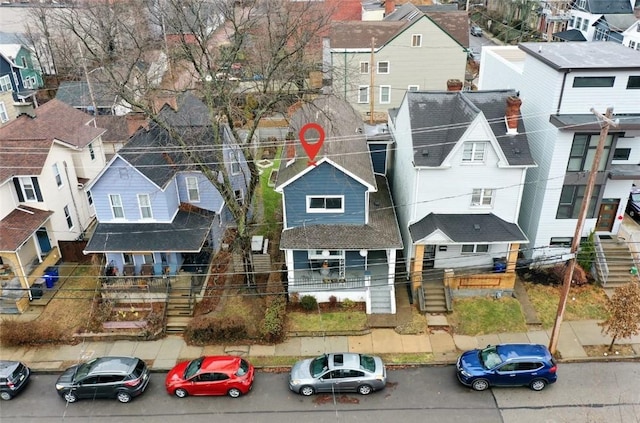 birds eye view of property