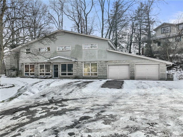 view of front of home featuring a garage