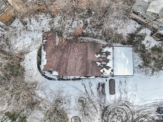 view of snowy aerial view