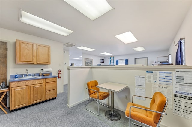 845 23rd St, Aliquippa, PA 15001 - kitchen with a sink and light carpet