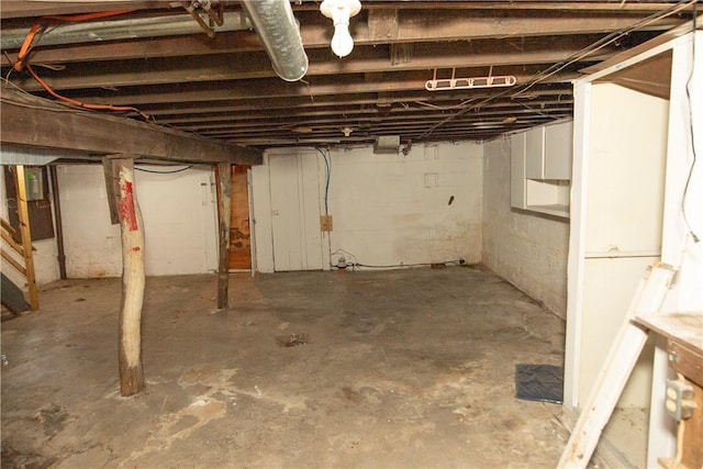 view of basement