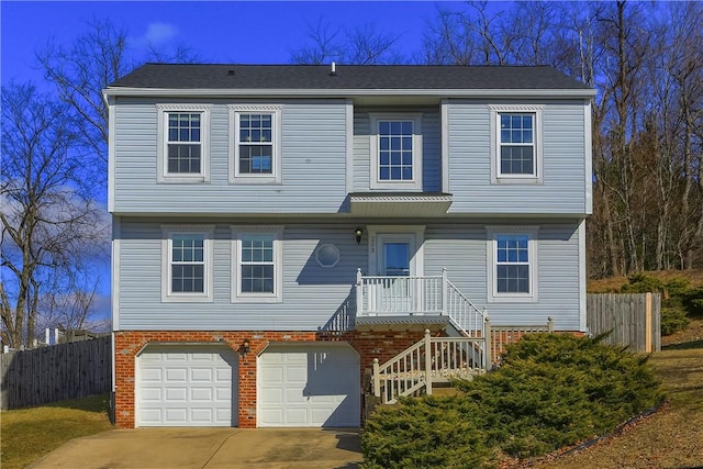 view of front of house featuring a garage