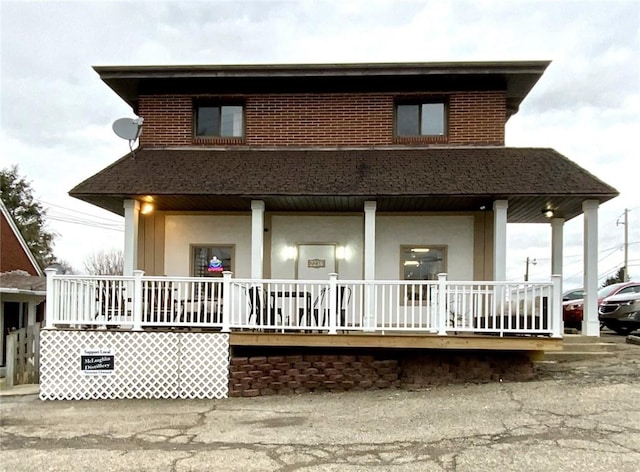 exterior space featuring covered porch