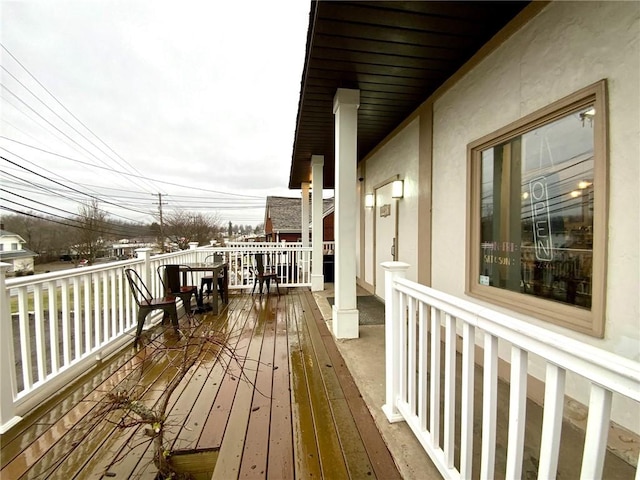 view of wooden terrace