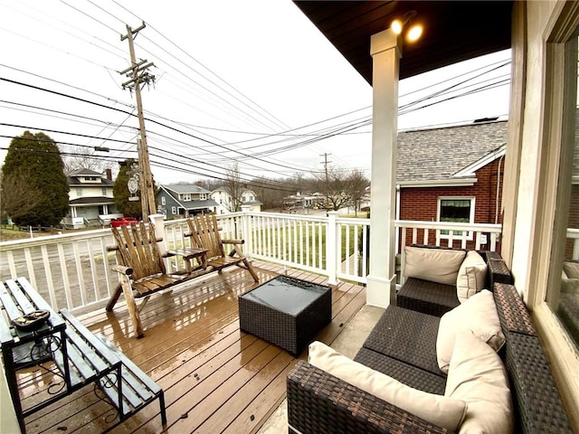 deck with outdoor lounge area