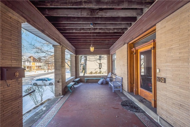 view of patio / terrace featuring covered porch