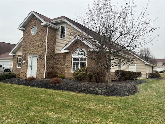 view of property exterior featuring a lawn