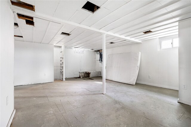 view of basement