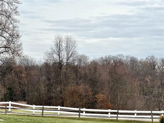 view of yard featuring a rural view