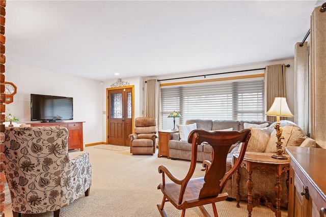 view of carpeted living room